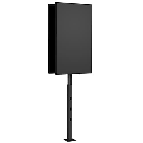 Side view of the Chief PFB2UB showing two displays mounted back to back on a single column.