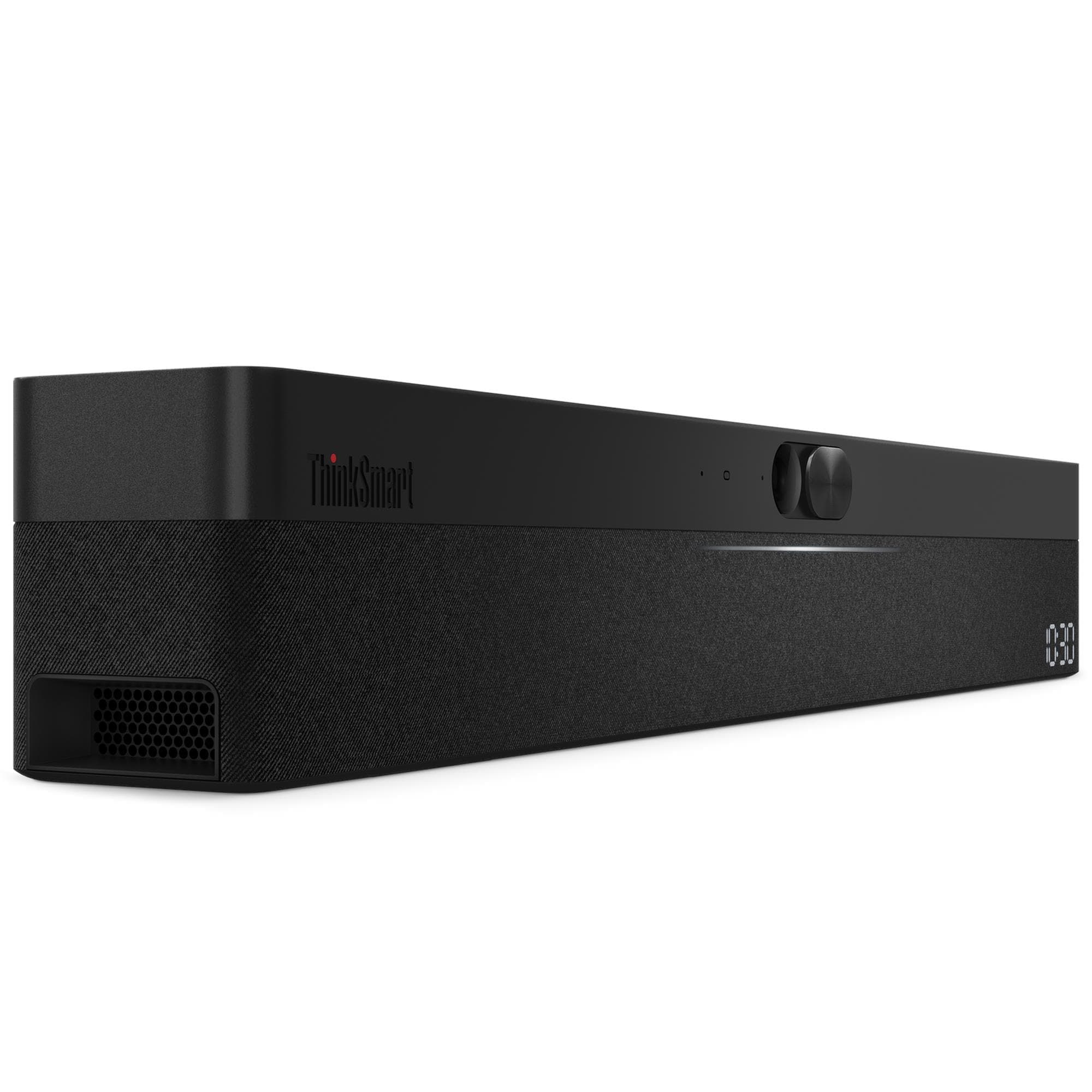 Lenovo ThinkSmart One Pro All-in-One Video Bar for Microsoft Teams Rooms with Lenovo IP Controller — the ThinkSmart One Pro all-in-one video bar, front view. Official Lenovo product image. This shot shows the video bar on its own; this SKU is supplied with the Lenovo IP Controller.