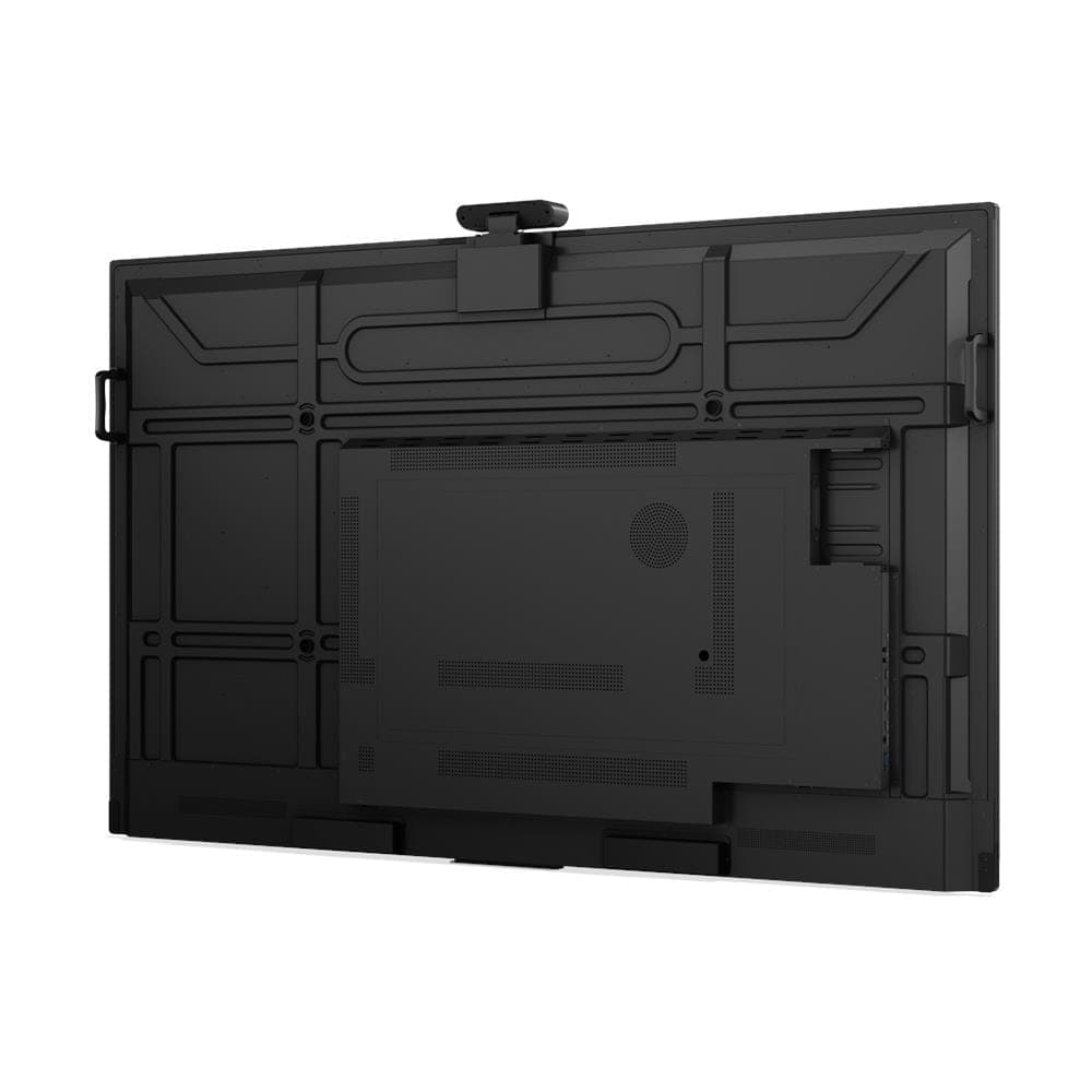 Lenovo ThinkVision T75 75-inch 4K Interactive Touch Display — rear of the display showing the VESA mounting pattern and rear housing. Official Lenovo product image.