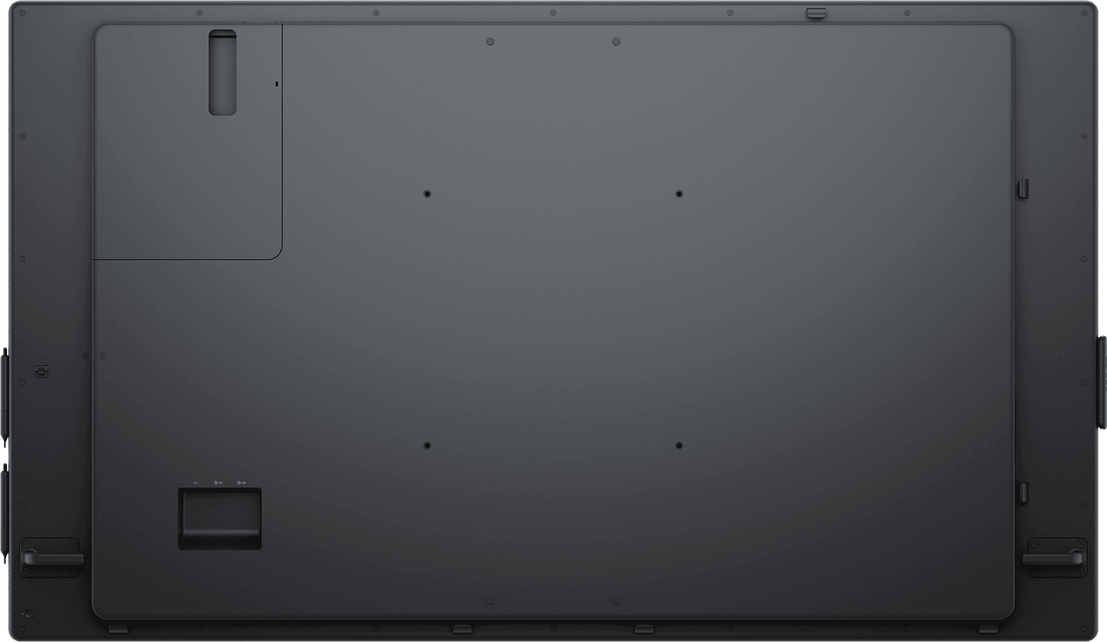 Dell Pro 75 Plus 4K Touch Monitor P7525QT 75-inch Interactive Display — full rear of the chassis showing the VESA area and carrying handles. Official Dell product image.