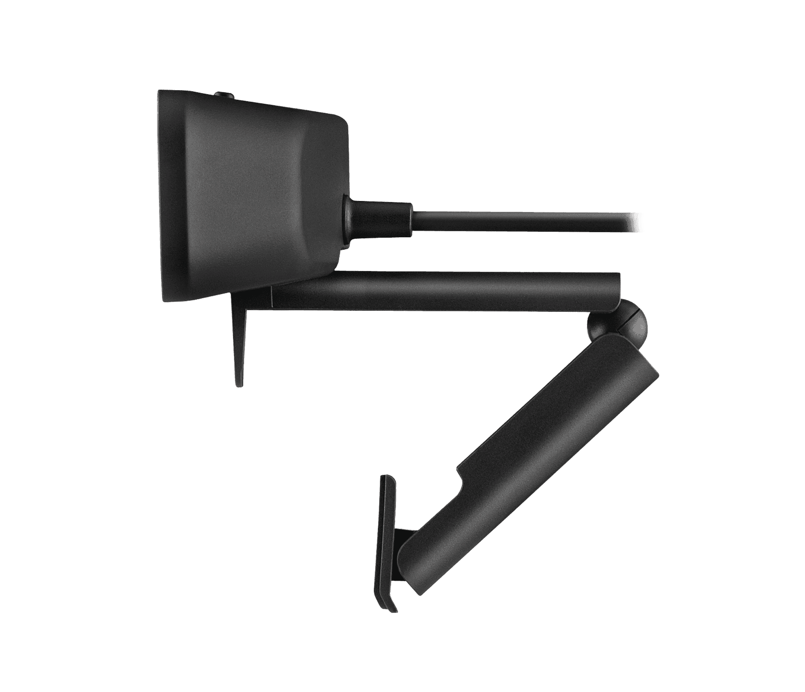 Rear view of the Logitech C925e showing the folding mounting clip
