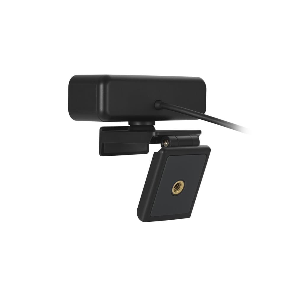 Kensington W2050 Pro 1080p Auto Focus Webcam - three-quarter view showing the tripod thread on the clip