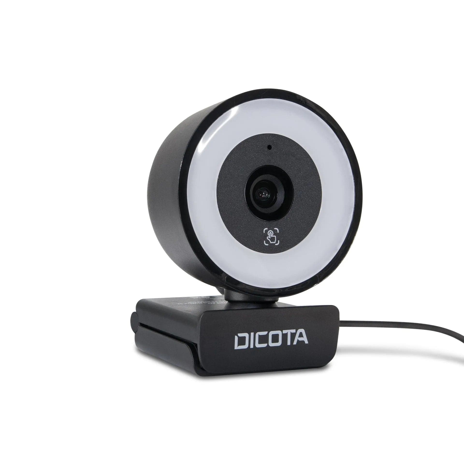 DICOTA D32066 Webcam Ringlight 5MP - front view of the webcam with the ring light