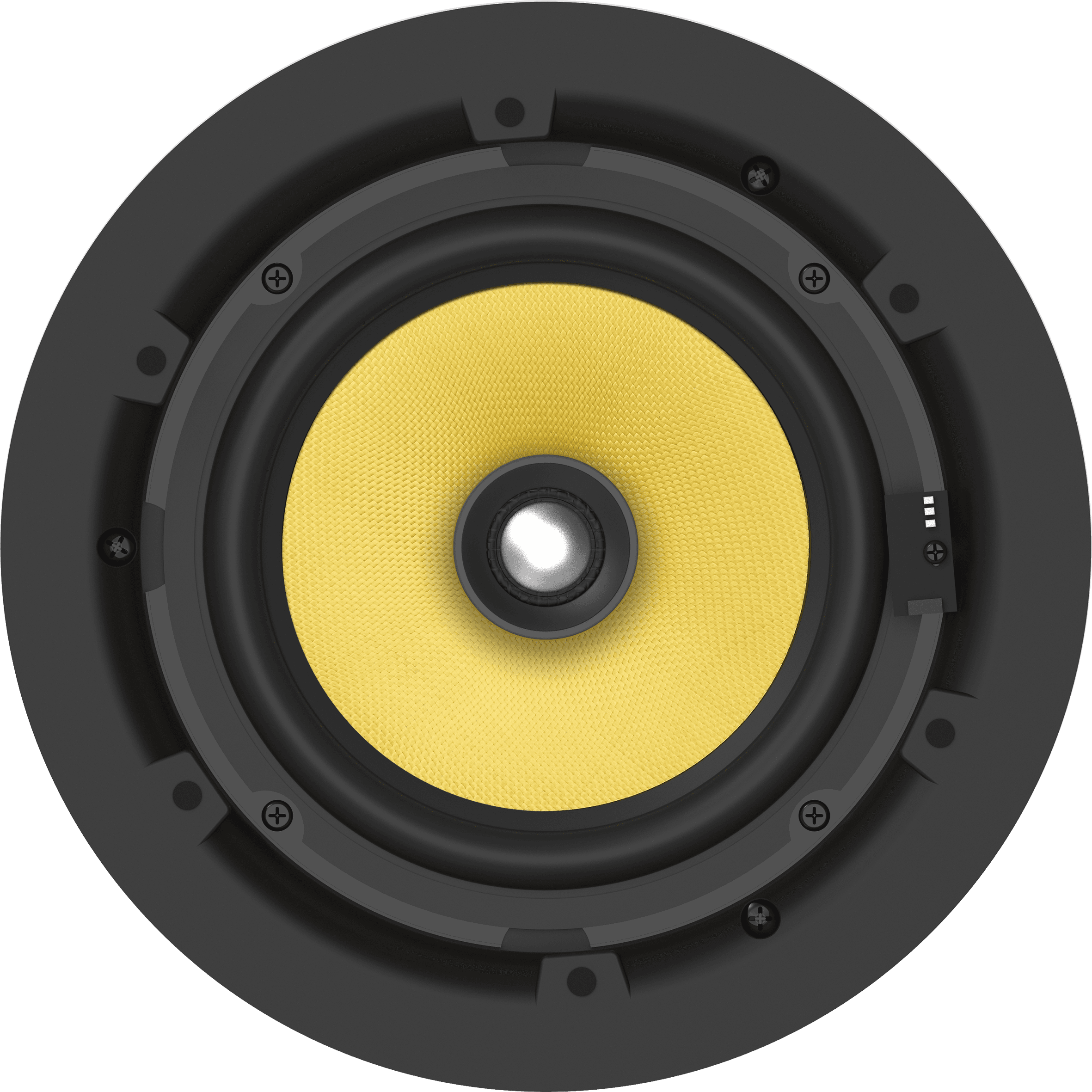 Vision CS-1900P Pair of 70W Active Bluetooth Ceiling Speakers - the ceiling speaker with the grille removed, showing the driver