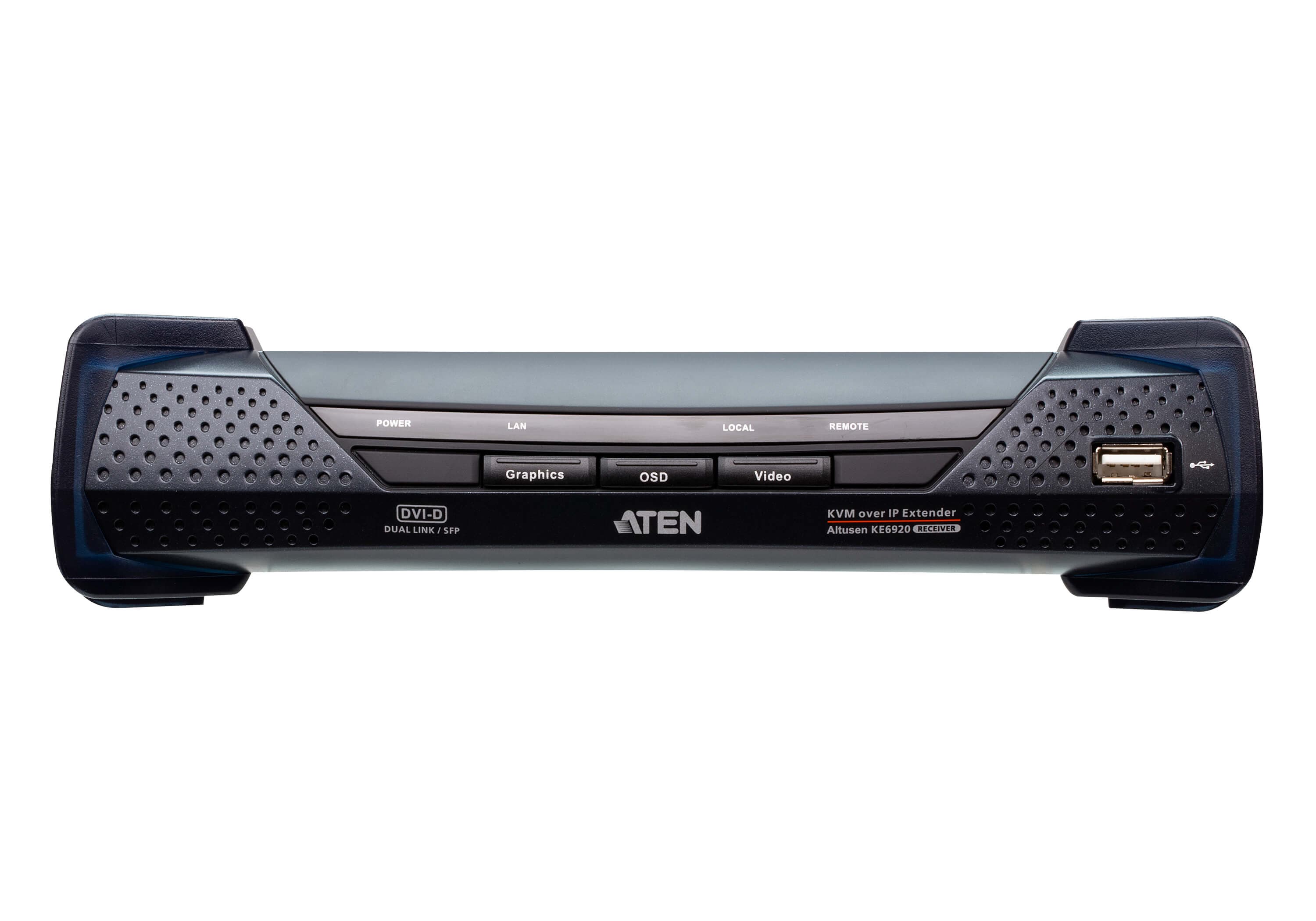 ATEN KE6920R 2K DVI-D Dual-Link KVM over IP Receiver with Dual SFP — additional product view from ATEN (angle not stated by ATEN)