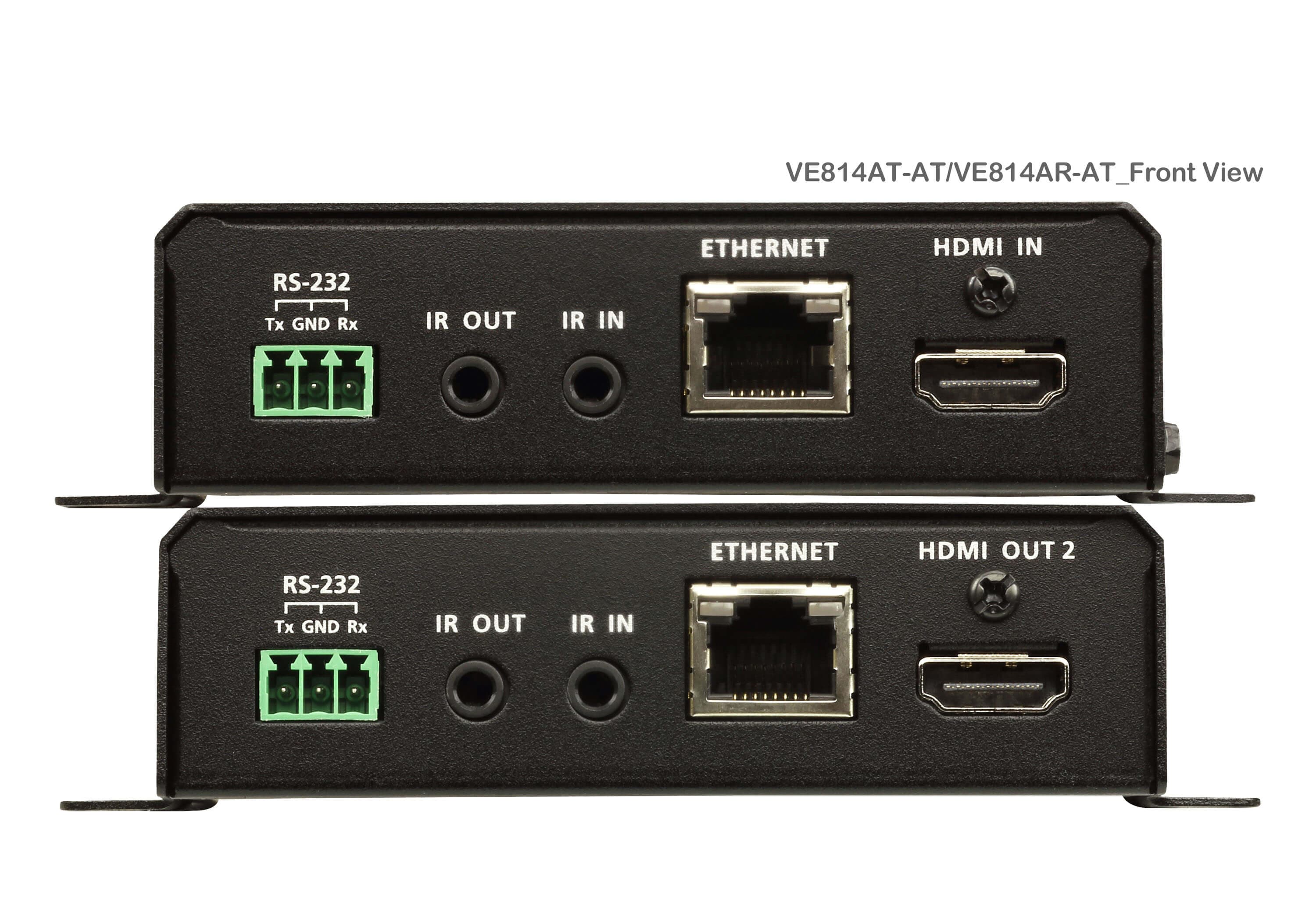 ATEN VE814A HDMI HDBaseT Extender with Dual Output (4K@100m) - connector panel view