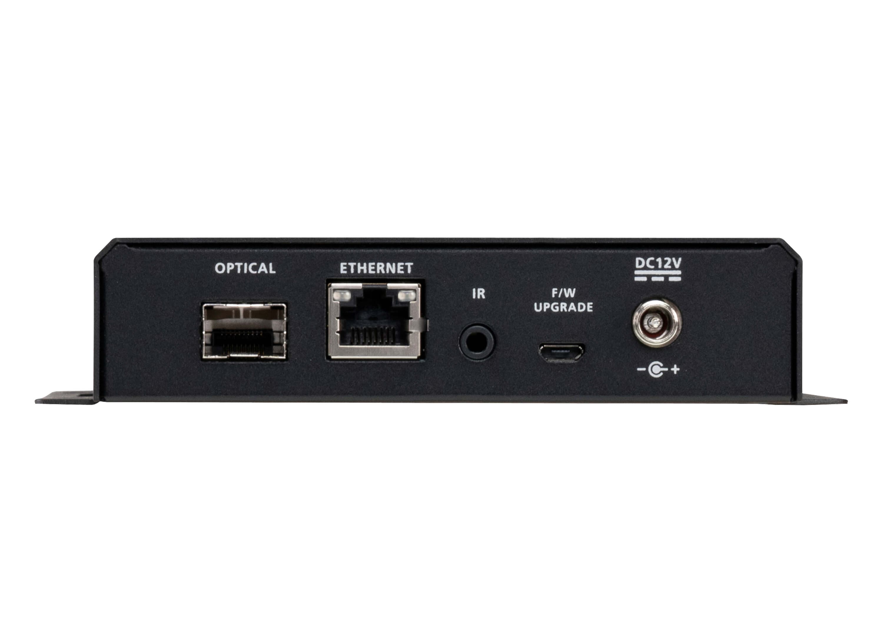ATEN VE883ATK1 True 4K HDMI Optical Transmitter (Multimode, 300 m) - connector panel view (ATEN publishes one photo for the VE883AT - the K1/K2 difference is the supplied SFP+ module, not the transmitter itself)
