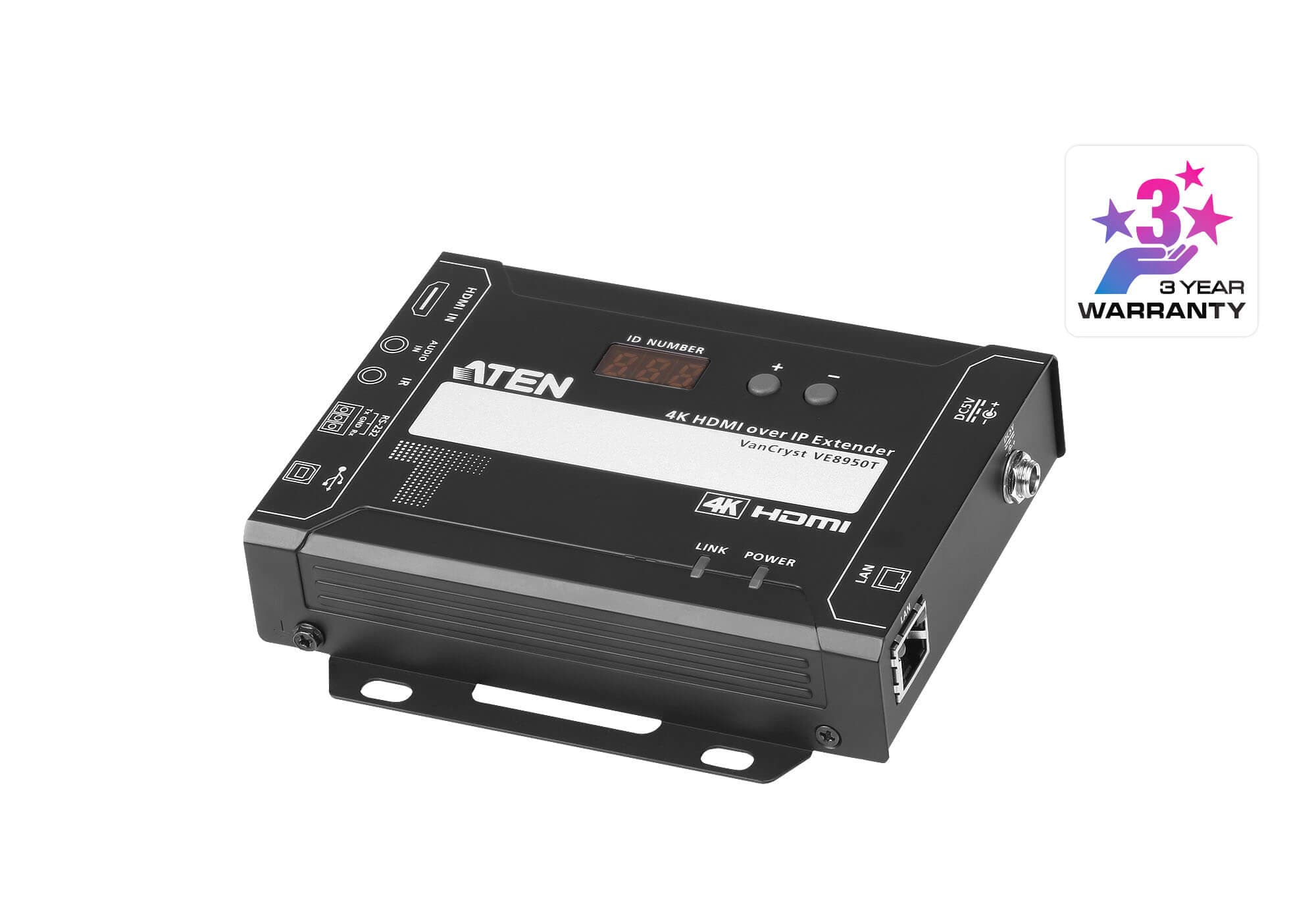 ATEN VE8950T 4K HDMI over IP Transmitter - angled product view