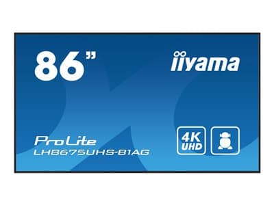 iiyama LH8675UHS-B2AG Signage Display Digital signage flat panel 2.17 m (85.6") LCD Wi-Fi 500 cd/m² 4K Ultra HD Black Built-in processor Android 11 24/7