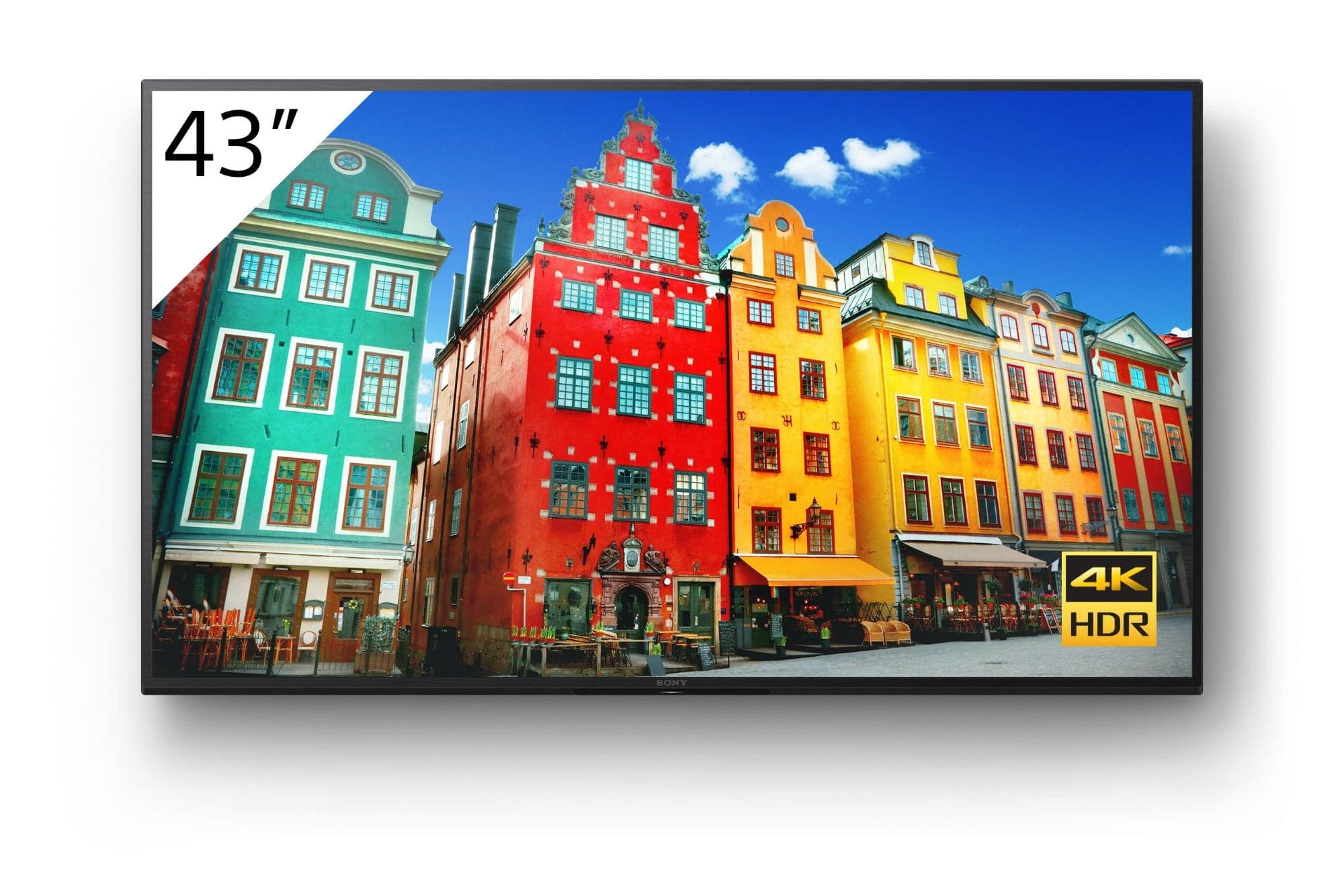 Sony FW-43EZ20L Signage Display Digital signage flat panel 109.2 cm (43") LED Wi-Fi 350 cd/m² 4K Ultra HD Black Android 16/7