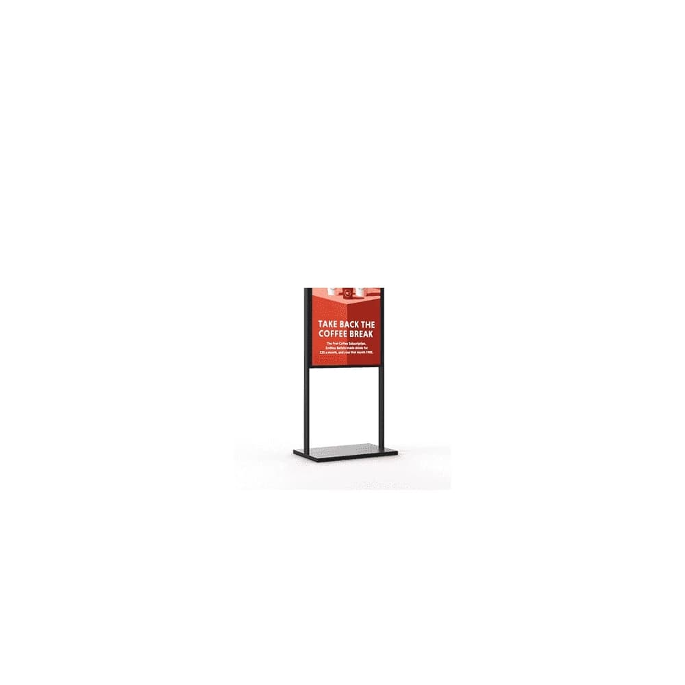 Allsee Technologies UDS49HD10 Black Floor Stand for 49" Ultra High Brightness Double-Sided Display