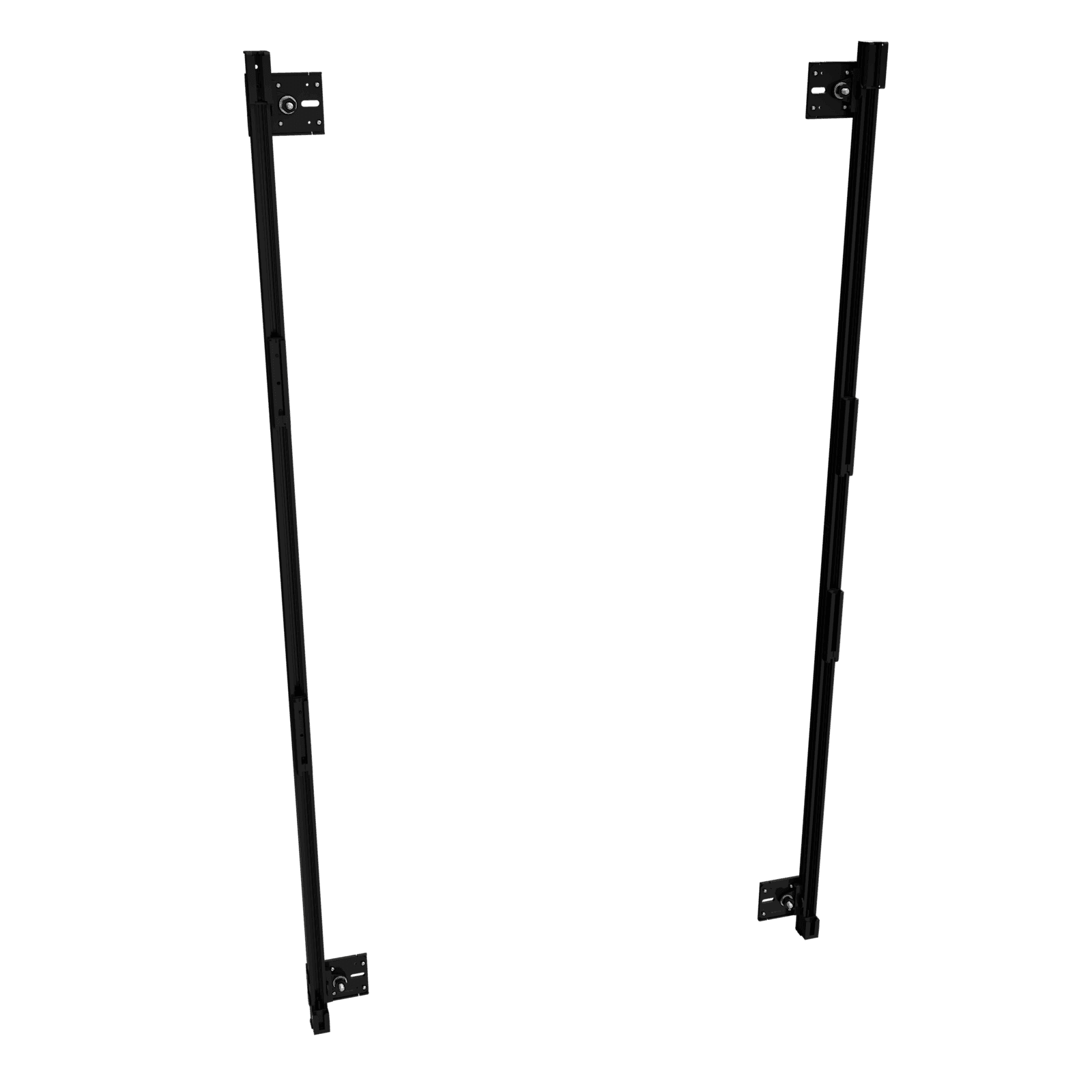 Chief DVM0540U3 TiLED starter mount: the left and right vertical black extrusions forming one three-panel-high column for 540 mm-tall cabinets.