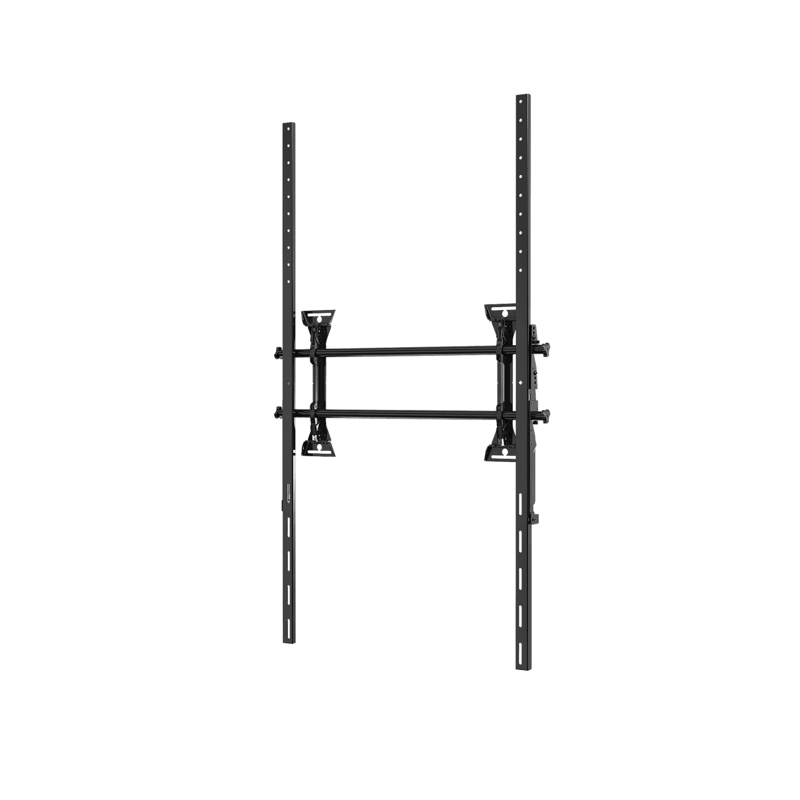 Render of the Chief KITXWXSM1UP ultrawide wall mount kit with no display fitted, showing the two vertical rails and the wall plates.