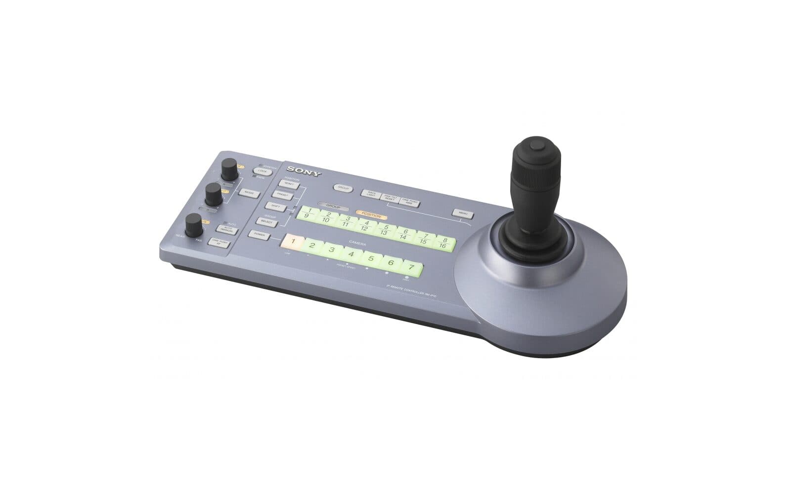 Sony RM-IP10 IP remote control panel — three-quarter view.