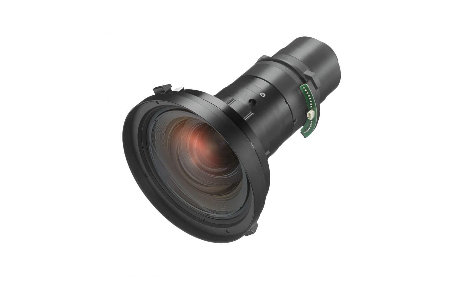 Sony VPLL-3007 short throw projection lens, product shot on a white background