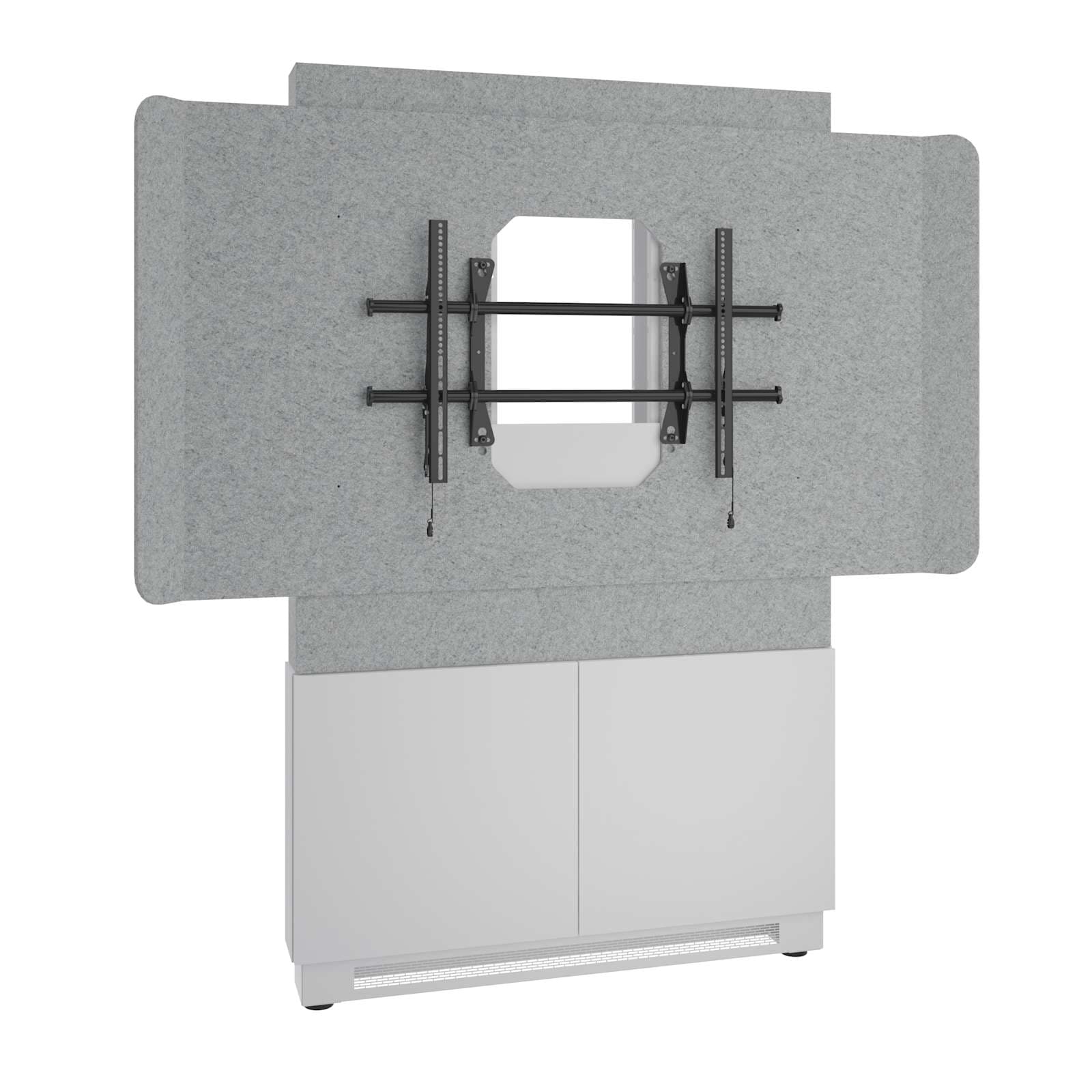 Middle Atlantic Forum™ Floor-to-Wall Mounted 48" (2-Bay) Display Stand for (1) 56" to 65" Display, Light Colorway