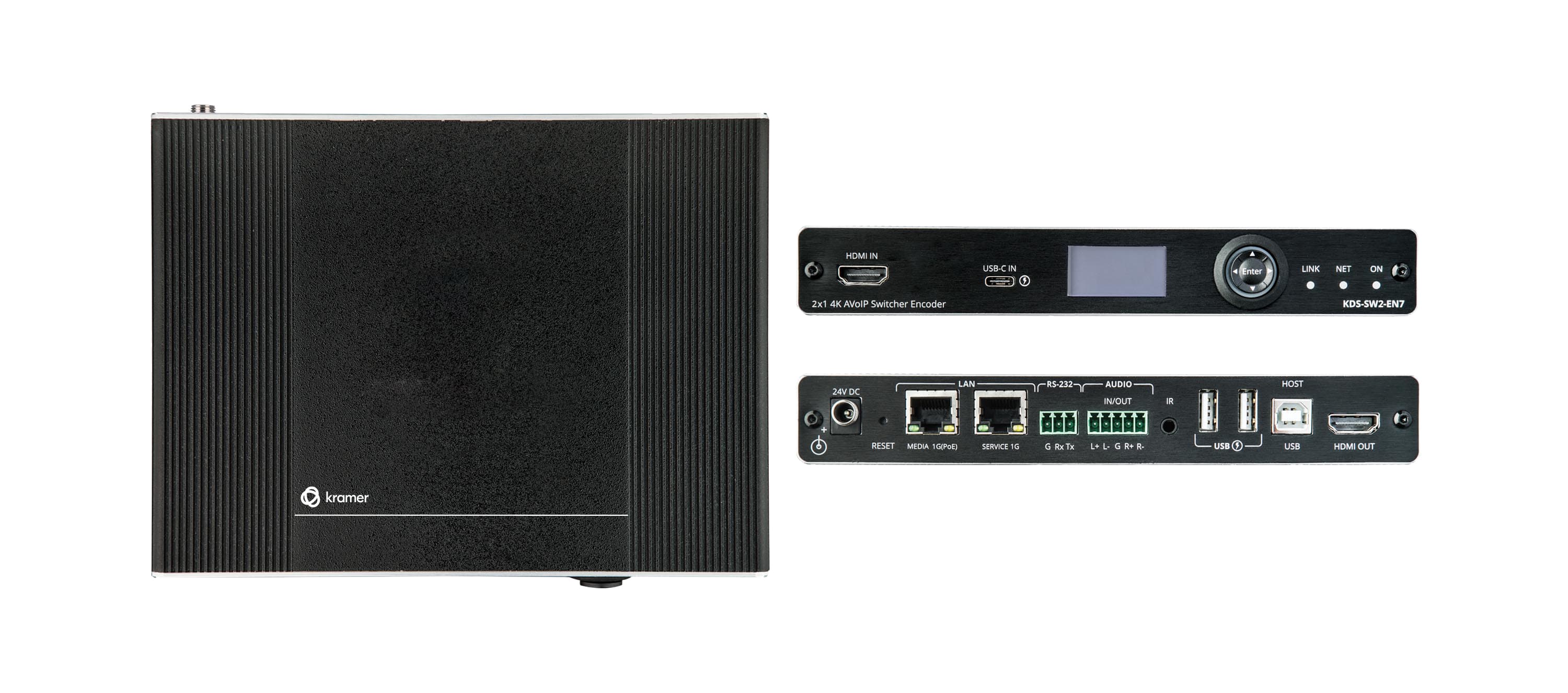 Kramer KDS-SW2-EN7 4K AVoIP Encoder Switcher