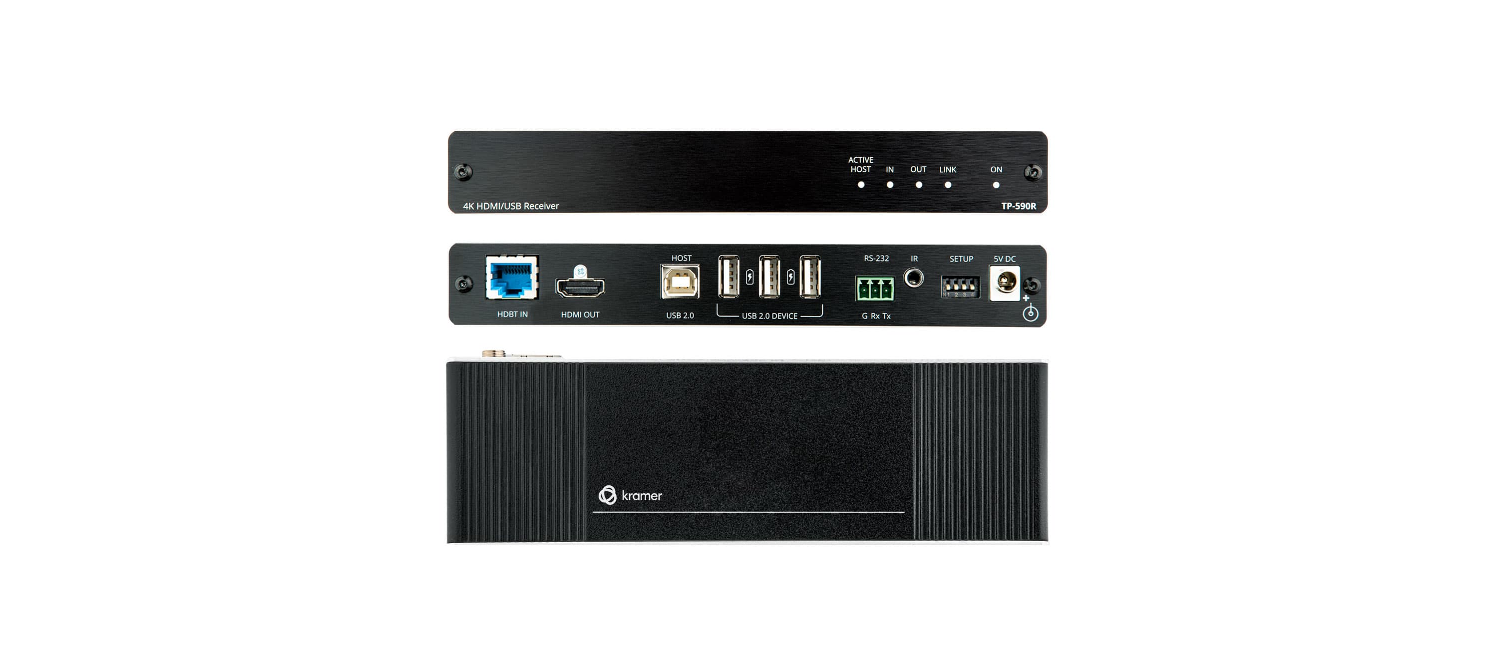 Kramer TP-590R 4K60 4:2:0 HDMI Receiver with USB, RS-232, & IR over Long-Reach HDBaseT 2.0