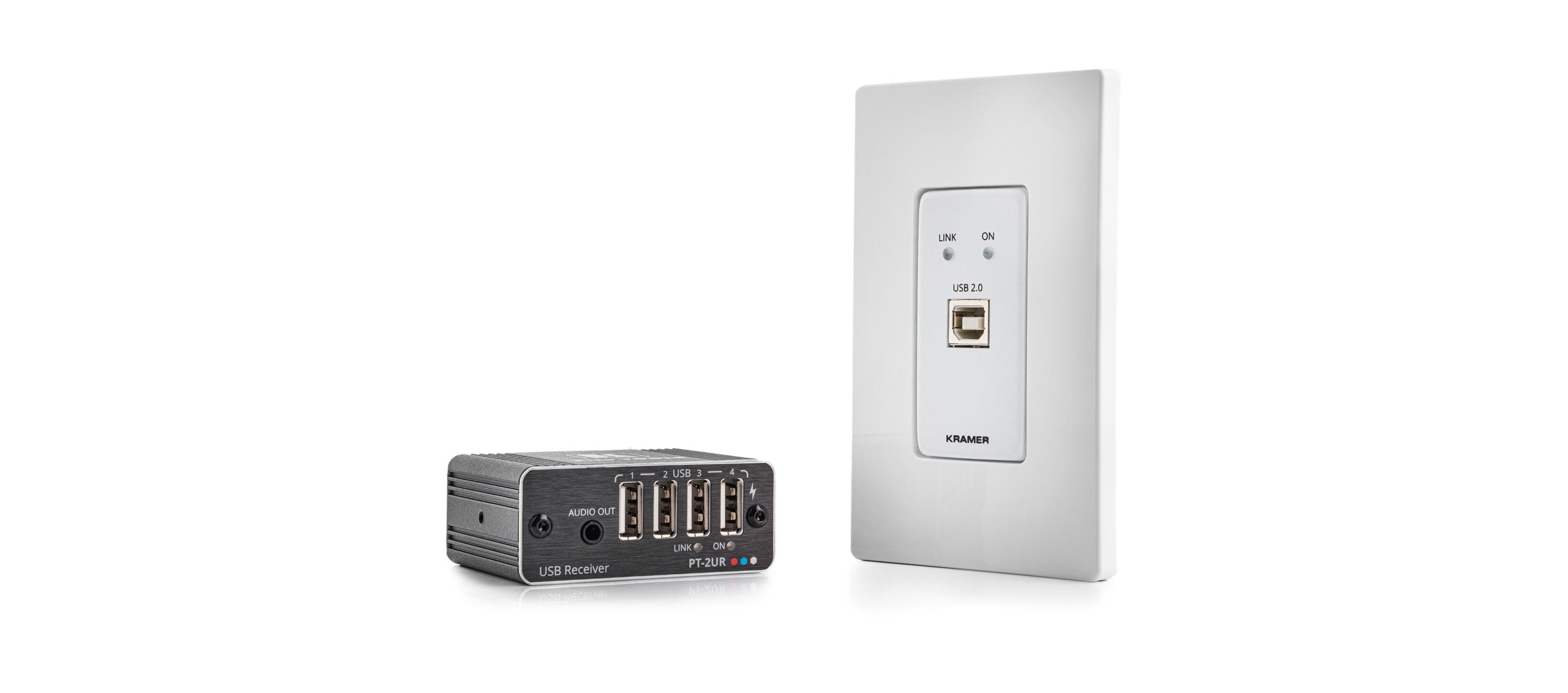 Kramer WP-2UT/R-KIT/US-D(W) USB 2.0 PoC Wall-Plate Extender Kit over Extended-Reach CAT — manufacturer product-family image
