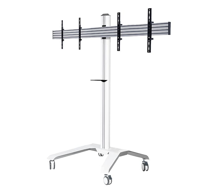 BT8514 - White Universal Twin Screen VC Trolley