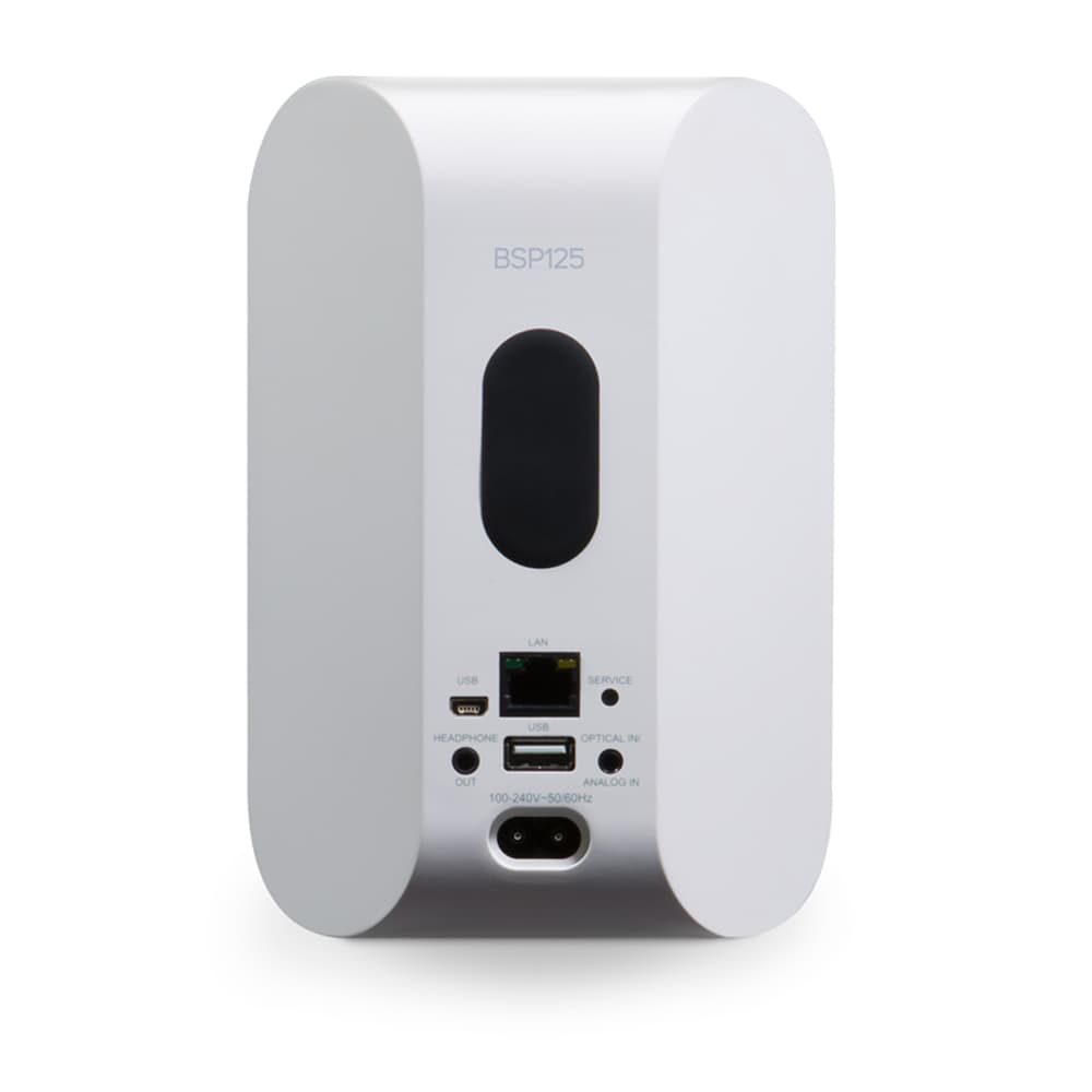 Bluesound Professional BSP125 Network Streaming Speaker, White — rear view