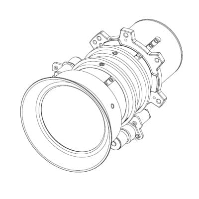 Barco R9801840 G Lens (0.75 - 0.95 : 1) Short Throw + lens ring — manufacturer product photo