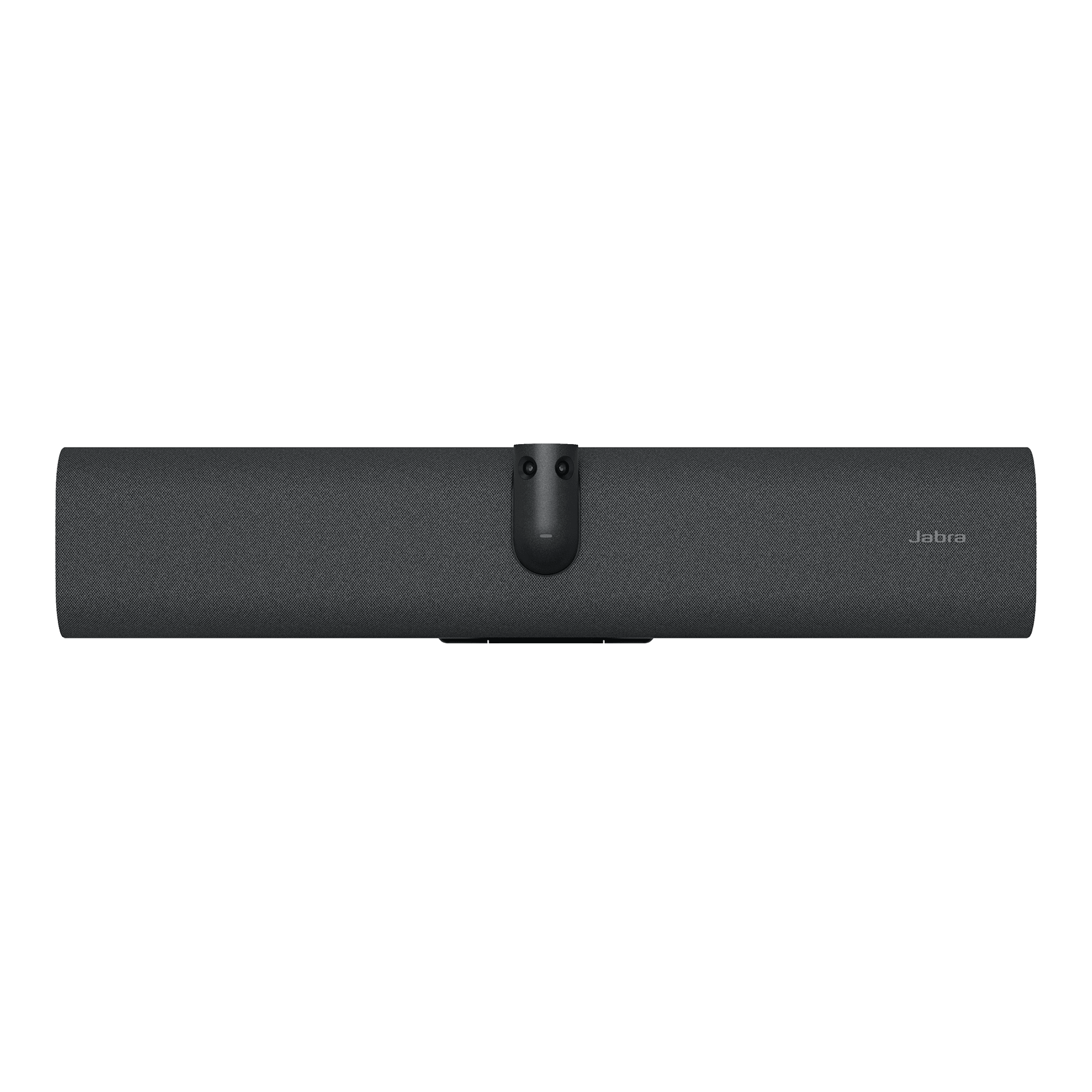 Jabra PanaCast 40 VBS bar only — front view of the dark grey fabric video bar with its central camera module — manufacturer product-family image