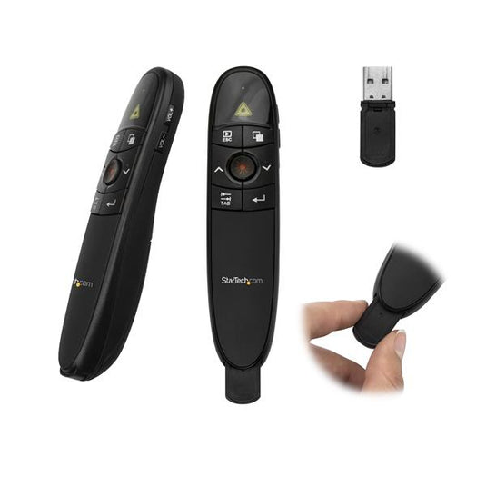 StarTech.com Wireless Presentation Remote with Red Laser Pointer - 90 ft. (27 m) - TopAV