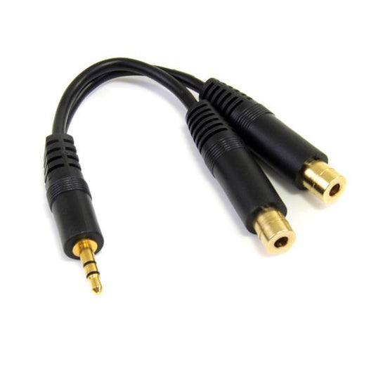 StarTech.com 6in Stereo Splitter Cable - 3.5mm Male to 2x 3.5mm Female - TopAV