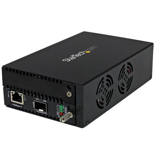 StarTech.com 10 Gigabit Ethernet Copper-to-Fiber Media Converter - Open SFP+ - Managed - TopAV