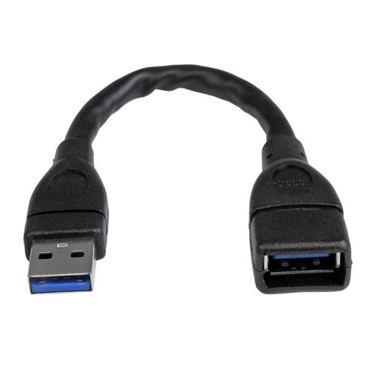 StarTech.com USB 3.0 A-to-A extension cable - 6 in, black - TopAV