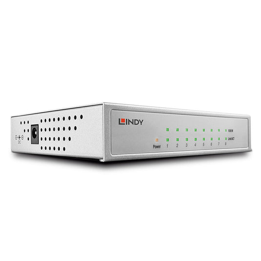 Lindy Network Switch - Gigabit, Desktop, 8 Port, 10/100/1000 - TopAV