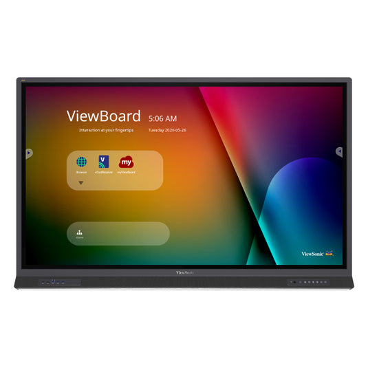 Viewsonic IFP6552-1A Signage Display Interactive flat panel 165.1 cm (65") 350 cd/m² 4K Ultra HD Black Touchscreen Built-in processor Android 9 - TopAV