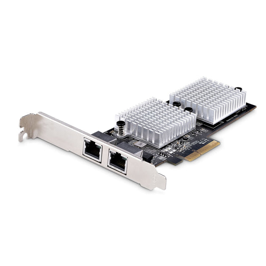 StarTech.com 2-Port 10GbE PCIe Network Adapter Card, Network Card for PCs/Servers, Six-Speed PCIe Ethernet Card with Jumbo Frame Support, NIC/LAN Interface Card, 10GBASE-T and NBASE-T - TopAV