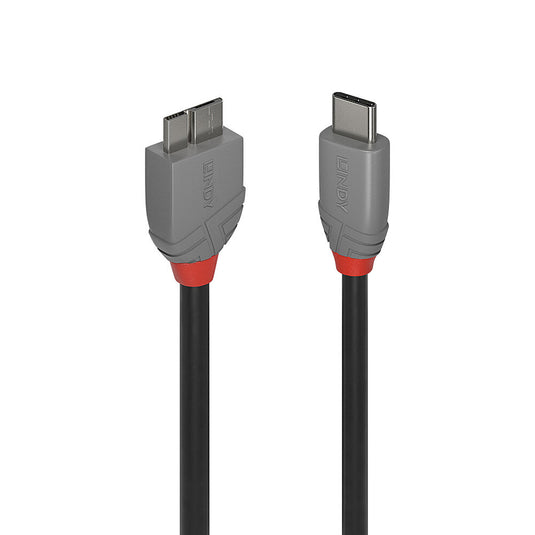 Lindy 3m USB 3.2 Type C to Micro-B Cable, Anthra Line - TopAV