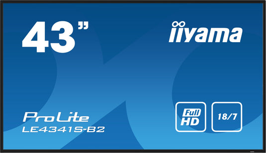 iiyama PROLITE LE4341S-B2 Digital signage flat panel 108 cm (42.5") LCD 350 cd/m² Full HD Black 18/7 - TopAV