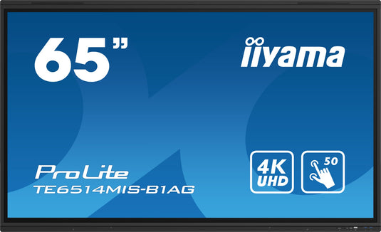 iiyama TE6514MIS-B1AG Signage Display Interactive flat panel 165.1 cm (65") LCD Wi-Fi 435 cd/m² 4K Ultra HD Black Touchscreen Built-in processor Android 24/7 - TopAV