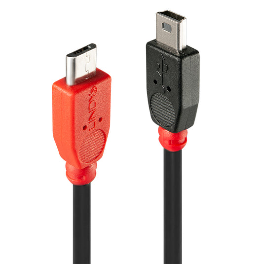 Lindy 1m USB 2.0 Type Micro-B to Mini-B OTG Cable - TopAV