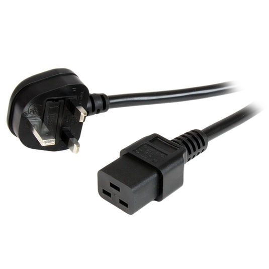 StarTech.com 6ft (2m) UK Computer Power Cable, 16AWG, BS 1363 to C19, 13A 250V, Black Replacement AC Power Cord, UK Power Cable for PC and Network Equipment - TopAV