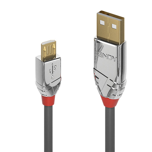 Lindy 3m USB 2.0 Type A to Micro-B Cable, Cromo Line - TopAV