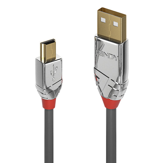 Lindy 7.5m USB 2.0 Type A to Mini-B Cable, Cromo Line - TopAV