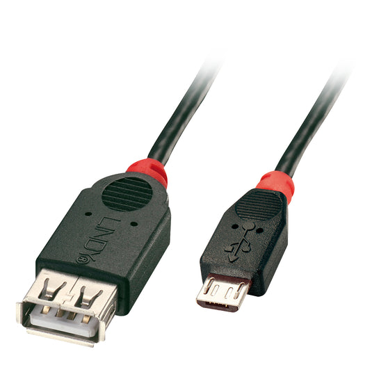 Lindy 0.5m USB 2.0 Type Micro-B to A OTG Cable - TopAV