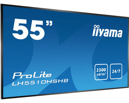 iiyama LH5510HSHB-B1 Signage Display Digital signage flat panel 139.7 cm (55") LED 2500 cd/m¬? Full HD Black 24/7 - TopAV