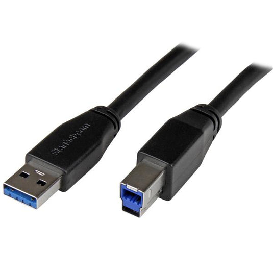 StarTech.com Active USB 3.0 USB-A to USB-B Cable - M/M - 5m (15ft) - TopAV