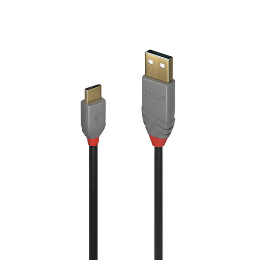 Lindy 0.5m USB 2.0 Type A to C Cable, Anthra Line - TopAV