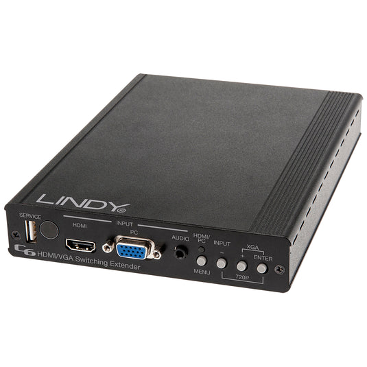 Lindy 100m C6 HDBaseT HDMI/VGA Extender - Transmitter - TopAV