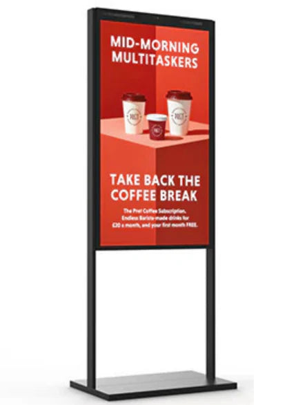 Allsee Technologies Black Floor Stand for 55" Double-Sided Display