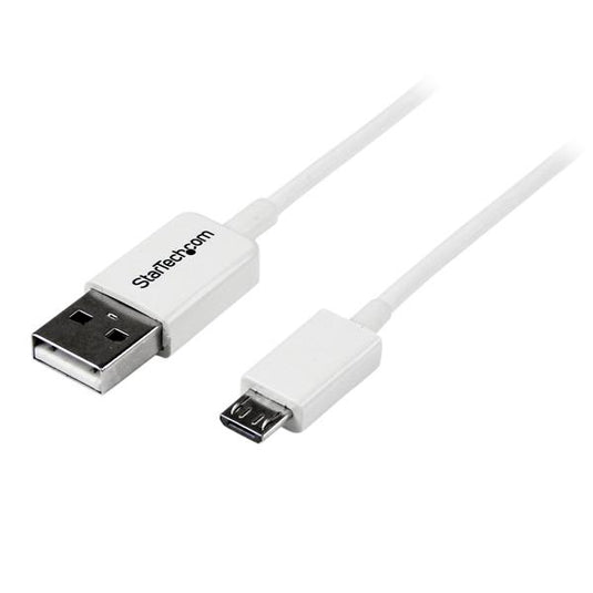 StarTech.com 1m White Micro USB Cable - A to Micro B - TopAV