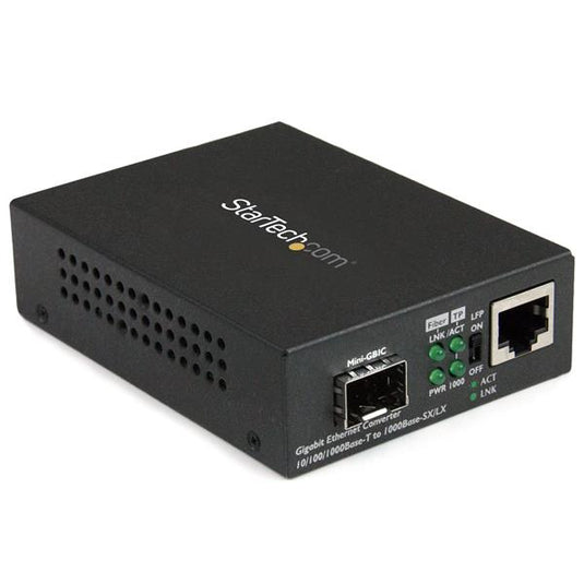 StarTech.com Gigabit Ethernet Fiber Media Converter with Open SFP Slot - TopAV