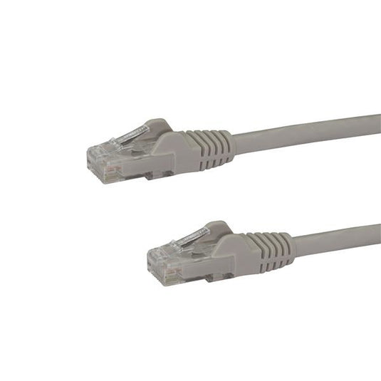 StarTech.com 10m CAT6 Ethernet Cable - Grey CAT 6 Gigabit Ethernet Wire -650MHz 100W PoE RJ45 UTP Network/Patch Cord Snagless w/Strain Relief Fluke Tested/Wiring is UL Certified/TIA - TopAV